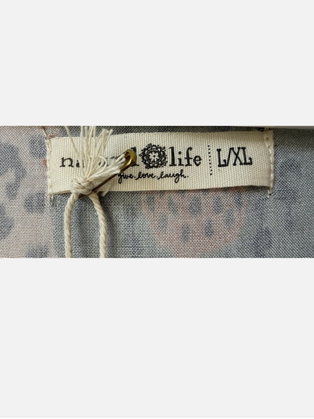 NATURAL LIFE Pink and Navy Patterned Midi Dress - Picture 3 of 5